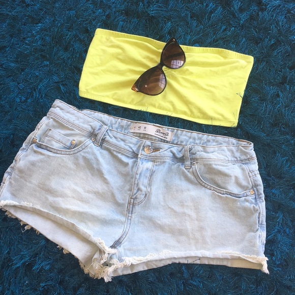 paperbag denim shorts primark